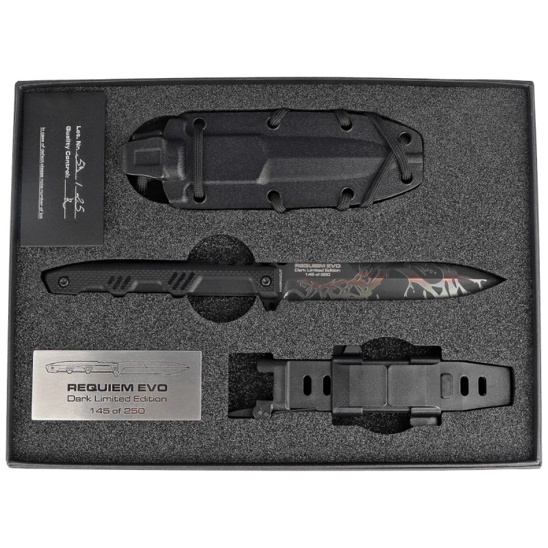 Nóż Extrema Ratio Requiem Evo Dark LE No 145/250 Black G10, Burnishing MagnaCut (04.1000.0475/MGC/BLK-BLK)