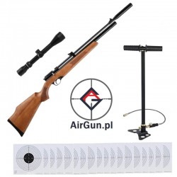 Zestaw Wiatrówka Aero PCP 4,5mm drewno + Pompka i luneta