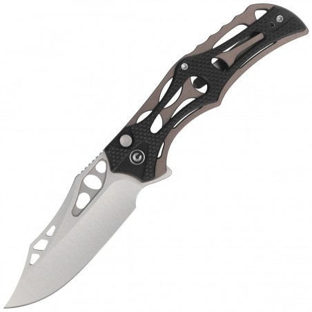 Nóż składany Civivi Biophase Gray Aluminium/Black G10, Satin Nitro-V (C23083C-3)