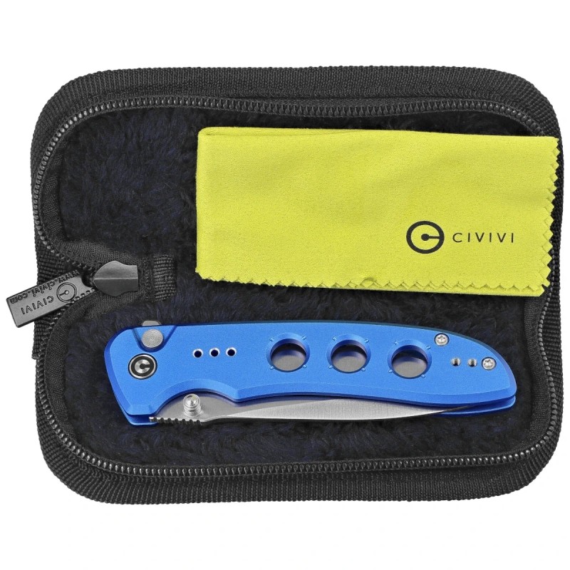 Nóż składany Civivi Hyperpulse Blue Aluminium, Satin 14C28N (C23087A-2)