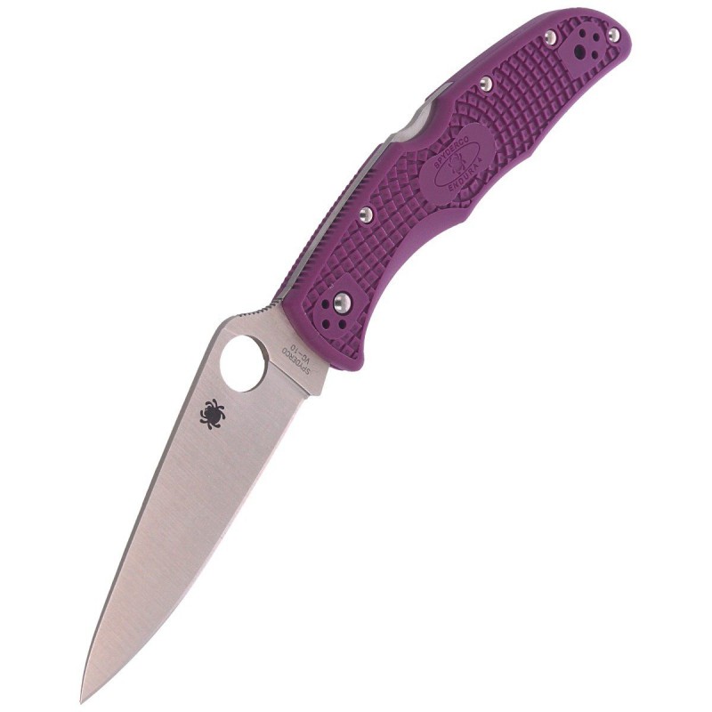 Nóż Spyderco Endura 4 FRN Purple Flat Ground Plain (C10FPPR)