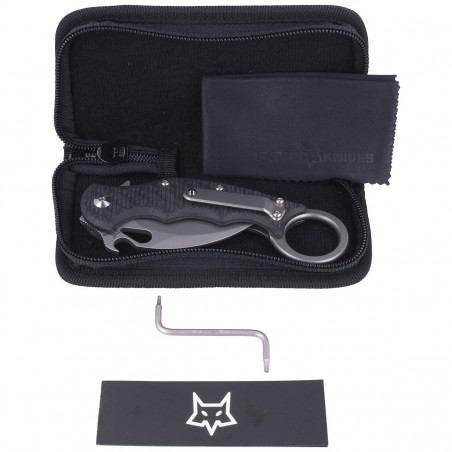 Nóż składany FOX Karambit Titanium  / Carbon Fiber, Bead Blasted Elmax (FX-599TiCS)