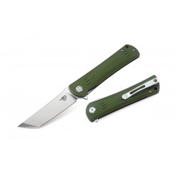 Nóż składany Bestech Kendo Army Green G10, Stonewashed / Satin D2 (BG06B-1)