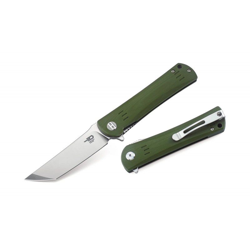 Nóż składany Bestech Kendo Army Green G10, Stonewashed / Satin D2 (BG06B-1)