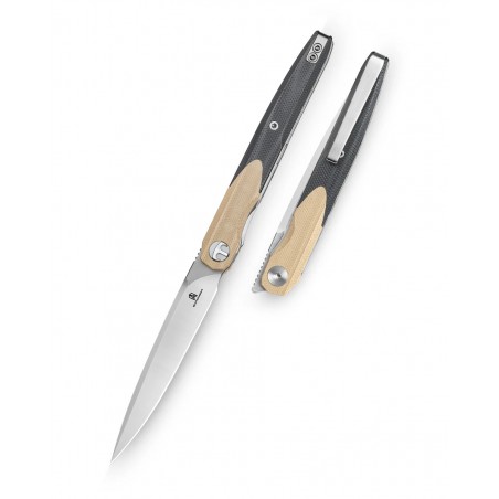 Nóż składany Bestechman Lanza Khaki/Black G10, Satin/Stonewashed 14C28N by Grzegorz Grabarski (BMK14B)