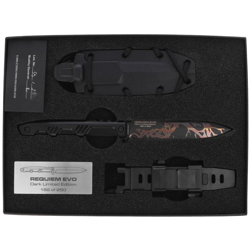 Nóż Extrema Ratio Requiem Evo Dark LE No 182/250 Black G10, Burnishing MagnaCut (04.1000.0475/MGC/BLK-BLK)