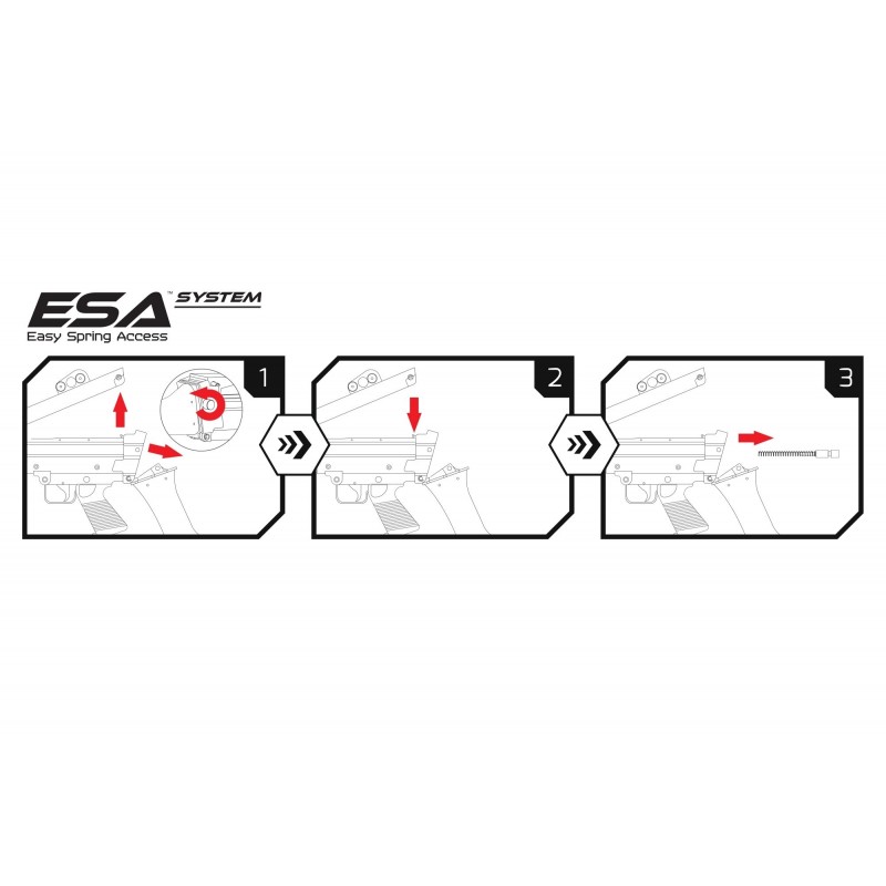 Replika karabinu maszynowego SA-249 PARA CORE™ - czarna