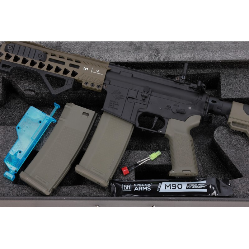 Karabinek ASG Specna Arms RRA SA-E17 EDGE™ HAL 2 Light Ops Stock Gen. 2 Oliwkowy