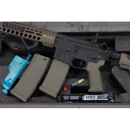 Karabinek ASG Specna Arms RRA SA-E17 EDGE™ HAL 2 Light Ops Stock Gen. 2 Oliwkowy