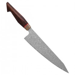 Nóż kuchenny Xin Cutlery XinCraft 9'' Japan Chef, Buffalo Horn/Rosewood/G10, Mirror Polished Damascus 67 warstw (XC116)