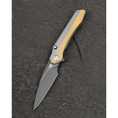 Nóż składany Bestech Wet Nellie Bronze/Gray Titanium, Grey PVD MagnaCut by Grzegorz Grabarski (BT2505D)