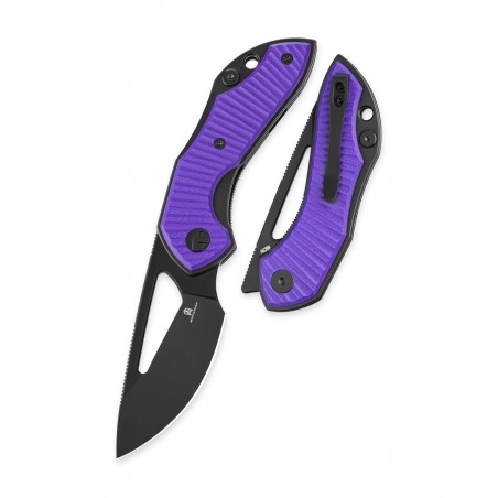 Nóż składany Bestechman Triassic Purple G10, Black PVD 14C28N by Denis Simonutti (BMK17C)
