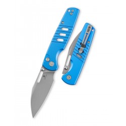 Nóż składany Bestechman Vector Blue Aluminium, Glass Bead Blasting D2 (BMK15D)