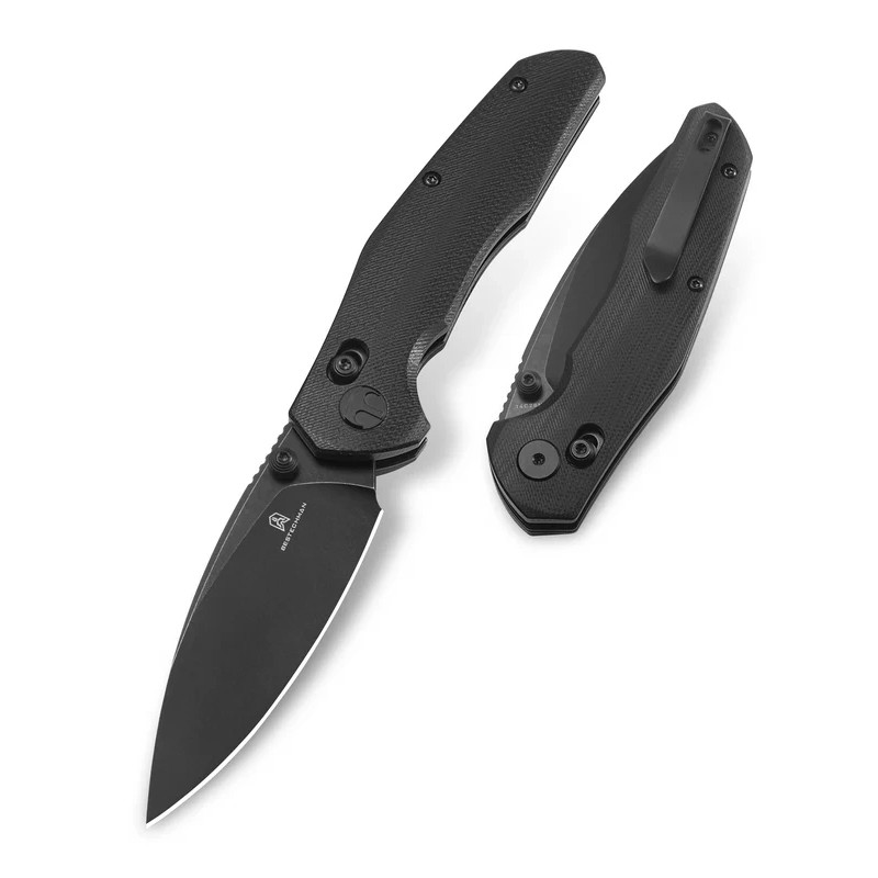 Nóż składany Bestechman Ronan Black G10, Black Stonewashed 14C28N (BMK02N)