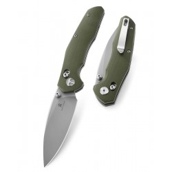 Nóż składany Bestechman Ronan OD Green G10, Stonewashed 14C28N (BMK02E)