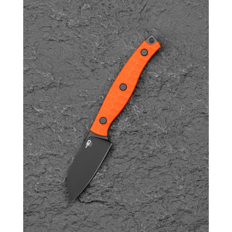 Nóż Bestech Heidiblacksmith3 Sheepsfoot Orange G10, Black PVD 14C28N by Heidi (BFK07B)