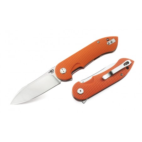 Nóż składany Bestech Torpedo Orange G10, Stonewashed / Satin D2 (BG17D-1)