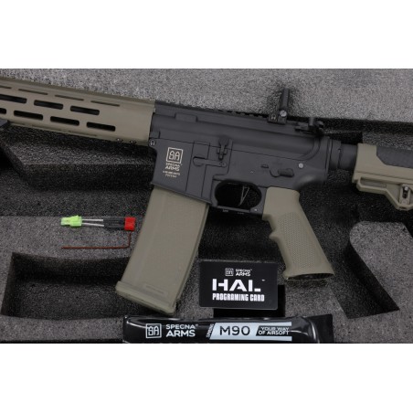 Karabinek ASG Specna Arms SA-F03 FLEX™ Light Ops Stock HAL ETU Gen.2 Oliwkowy