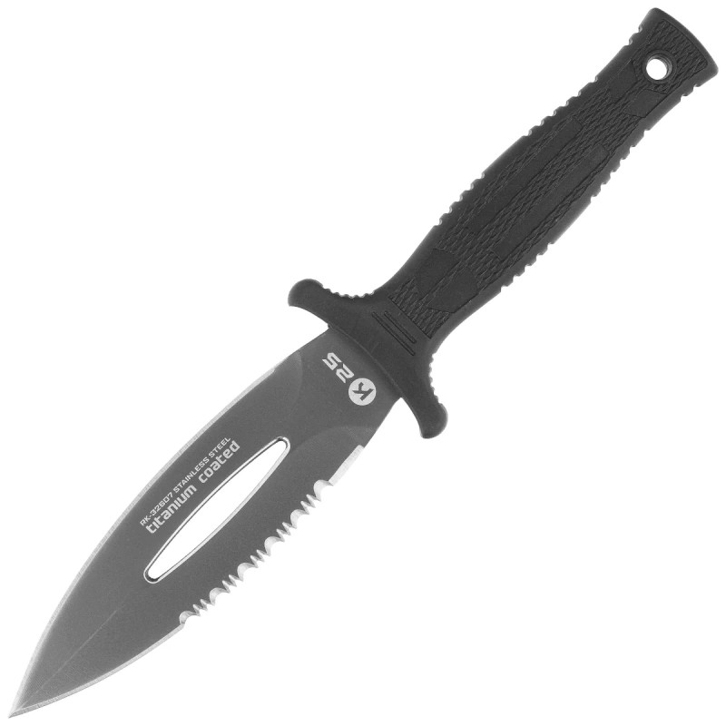 Nóż K25 RK-32607 Boot Knife Rubber Black, Titanium 7Cr17Mov