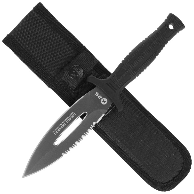 Nóż K25 RK-32607 Boot Knife Rubber Black, Titanium 7Cr17Mov