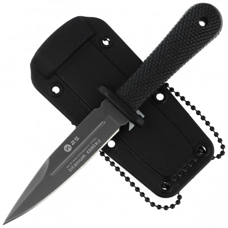 Nóż na szyję K25 Botero Neck Knife Black ABS, Titanium 7Cr17MoV (31898)