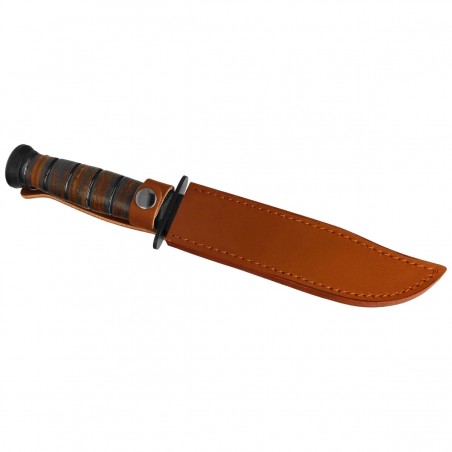 Nóż Martinez Albainox USMC wzór Ka-Bar Brown Leather, Black 3Cr13Mov (31762)