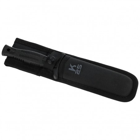 Nóż boot K25 RK-31699 Black Rubber, Black Titanium 7Cr17Mov