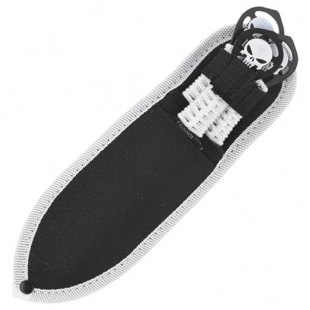 Noże do rzucania Martinez Albainox Skulls Set 3 szt White Cord, Satin 3Cr13Mov (32453)