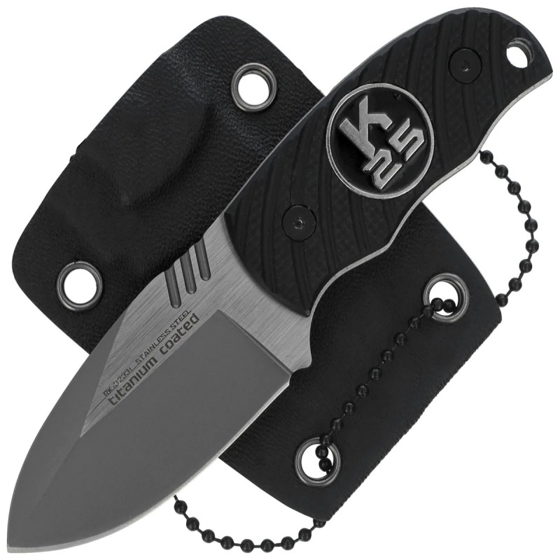 Nóż na szyję K25 RK-32331 Neck Knife Black G10, Titanium/Brushed 7Cr17Mov