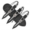Noże do rzucania Martinez Albainox Skull Set 3 szt Black Paracord, Black 3Cr13Mov (32344)