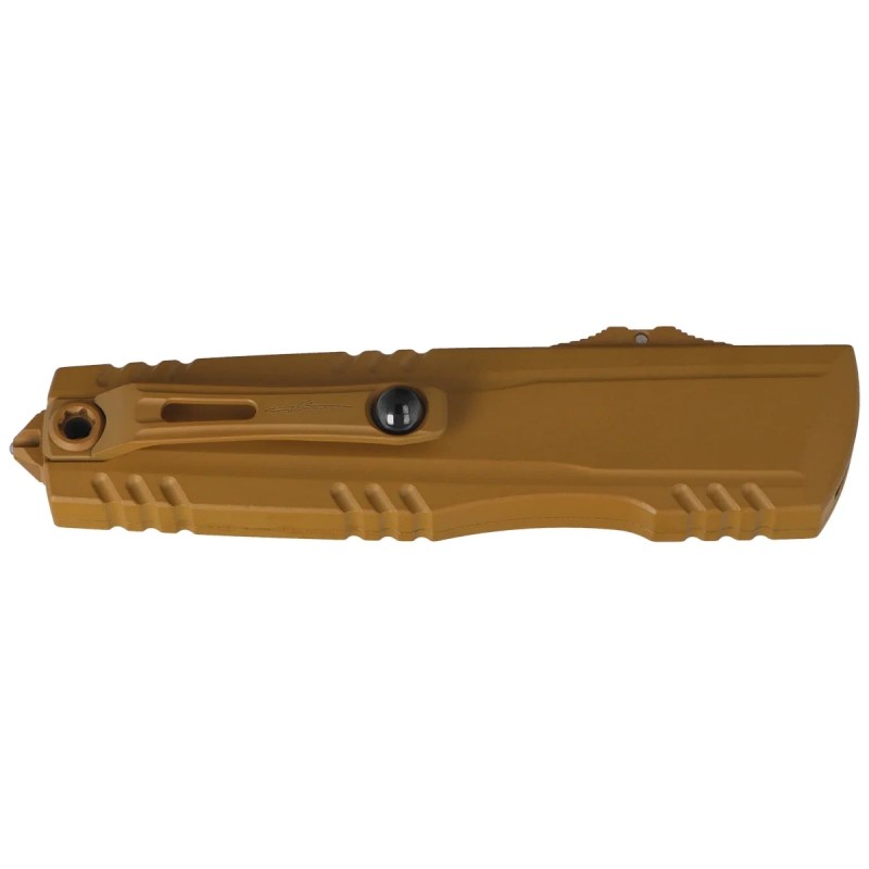 Nóż automatyczny OTF Microtech Luminary ZBP D/E Signature Cerakote RAL-8000 Aluminium, Cerakote RAL-8000 M390MK by Tony Marfione