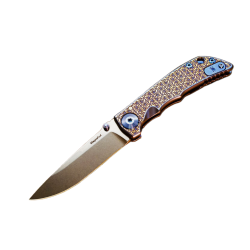 Nóż składany Spartan Blades Harsey 3.25 Folder Regal Titanium, Stonewashed MagnaCut by William W. Harsey (SF10 Custom Regal)