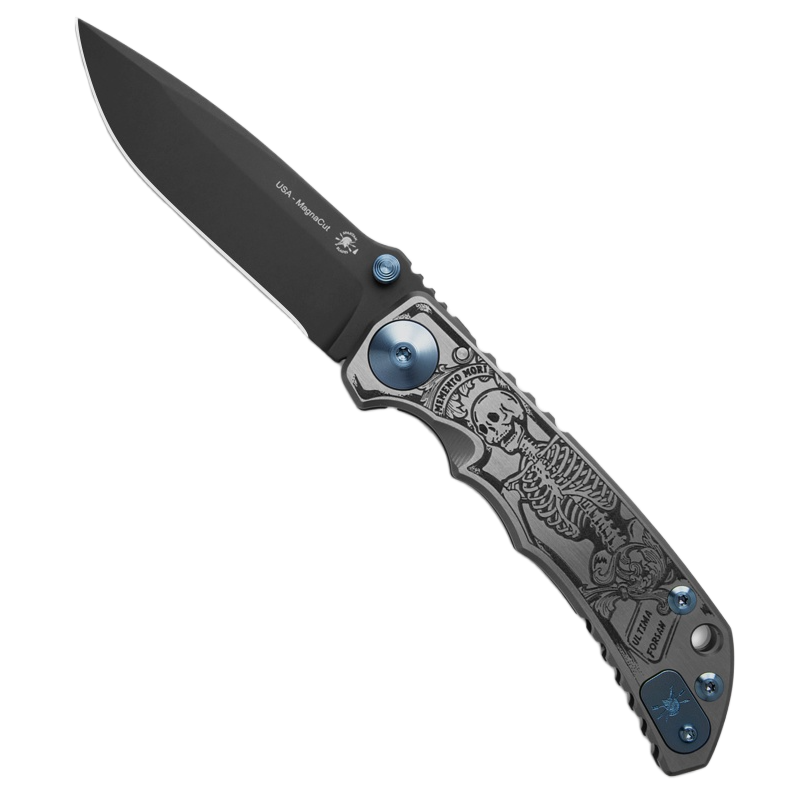 Nóż składany Spartan Blades Harsey Folder ''Memento Mori'' Titanium, Black MagnaCut by William W. Harsey (SF5 Custom Memento Mor