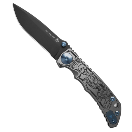 Nóż składany Spartan Blades Harsey Folder ''Memento Mori'' Titanium, Black MagnaCut by William W. Harsey (SF5 Custom Memento Mor