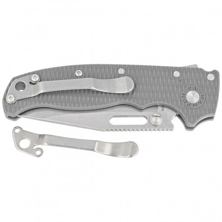 Nóż składany Demko AD20.5 Clip Point Grey Grivory, Stonewashed AUS10A by Andrew Demko (205-10A-CPGRY)