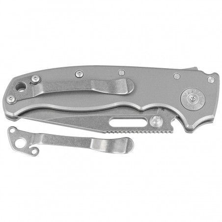 Nóż składany Demko AD20.5 Clip Point Gray Titanium, Stonewashed CPM 20CV by Andrew Demko (205-20CV-TI-CP)