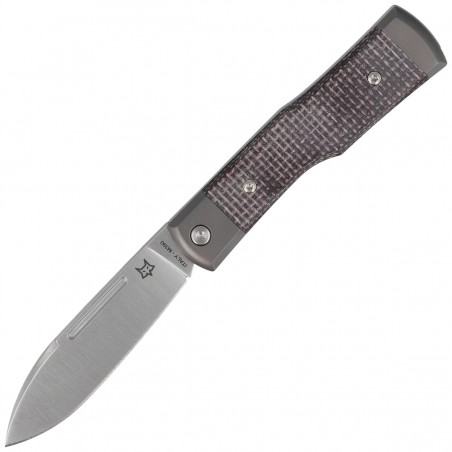 Scyzoryk Fox Gunstock Bison Micarta/Titanium, Satin M390 (FX-558 BI)