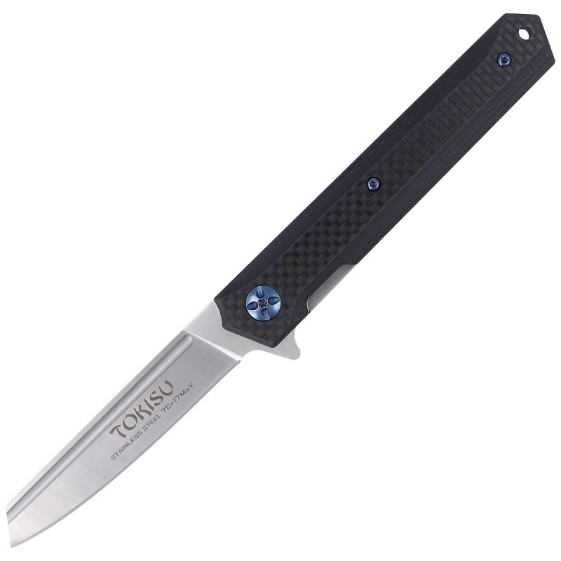 Nóż składany Tokisu Black G10/Carbon Fiber, Satin 7Cr17MoV (18450)