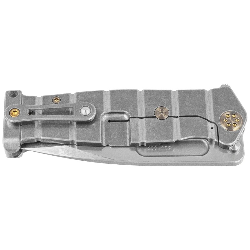 Nóż składany Medford USMC FF Tumbled Titanium, Bronze HW, Std Clip, Tumbled S90V by Greg Medford (MK2049TQ-01TM-T1CS-PT)