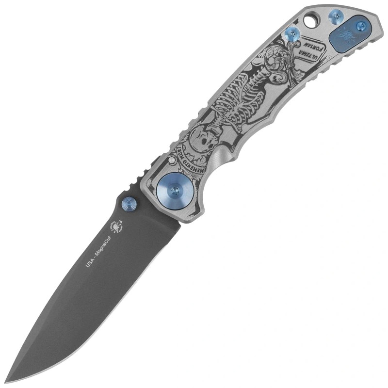 Nóż składany Spartan Blades Harsey Folder ''Memento Mori'' Titanium, Black MagnaCut by William W. Harsey (SF5 Custom Memento Mor