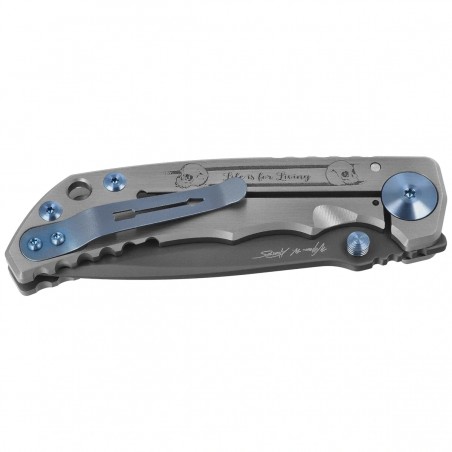 Nóż składany Spartan Blades Harsey Folder ''Memento Mori'' Titanium, Black MagnaCut by William W. Harsey (SF5 Custom Memento Mor