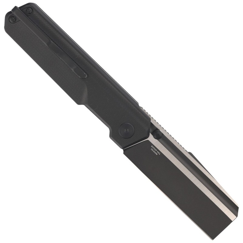 Nóż składany Bestech Tardis Black G10, Black DLC/Satin D2 by Ostap Hel (BG54A)
