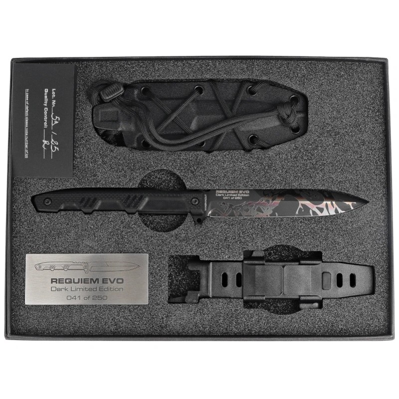 Nóż Extrema Ratio Requiem Evo Dark LE No 041/250 Black G10, Burnishing MagnaCut (04.1000.0475/MGC/BLK-BLK)