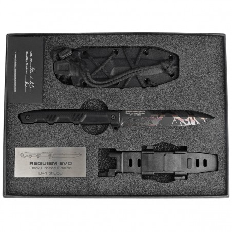 Nóż Extrema Ratio Requiem Evo Dark LE No 041/250 Black G10, Burnishing MagnaCut (04.1000.0475/MGC/BLK-BLK)