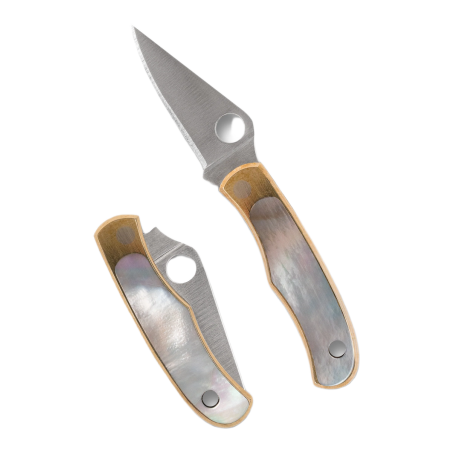 Nóż składany Spyderco Bug Nickel Silver/Abalone, Satin 12C27 (C133AP)