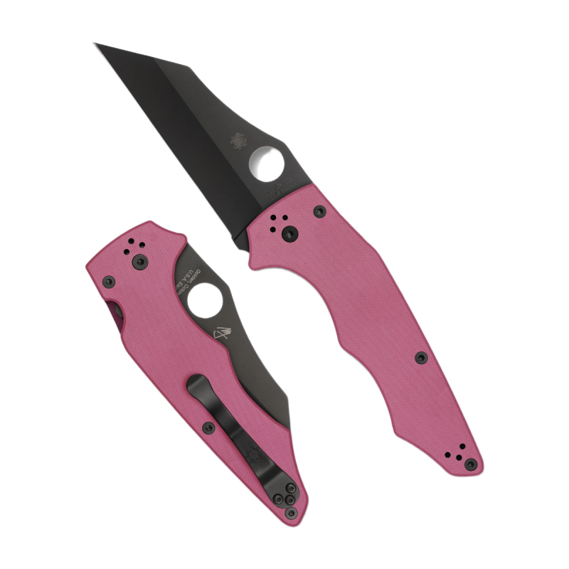 Nóż składany Spyderco Yojumbo Sprint Run Pink G10, Black DLC CPM S30V by Michael Janich (C253GPNBK)