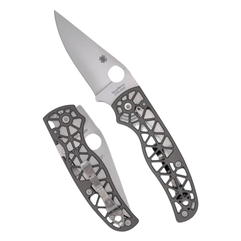 Nóż składany Spyderco Edgerati Gray Aluminium, Satin CPM S30V by Sal Glesser (C266ALP)