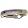Nóż składany Spyderco Bug Nickel Silver/Abalone, Satin 12C27 (C133AP)