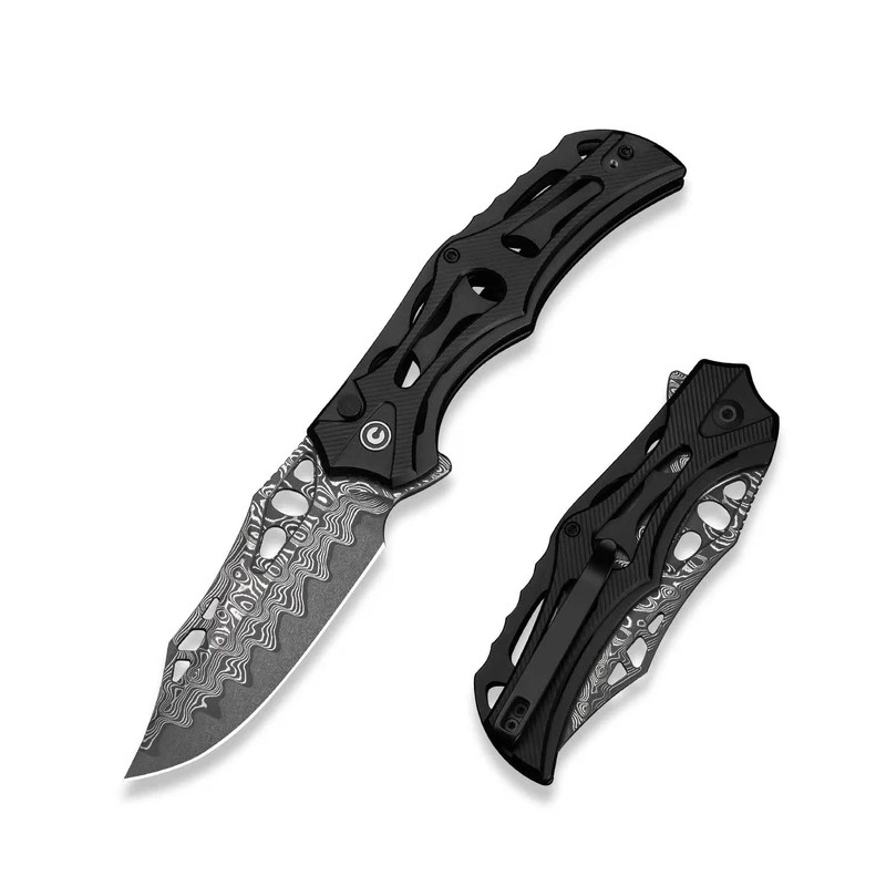 Nóż składany Civivi Biophase Black Aluminium, Damascus (C23083-DS1)