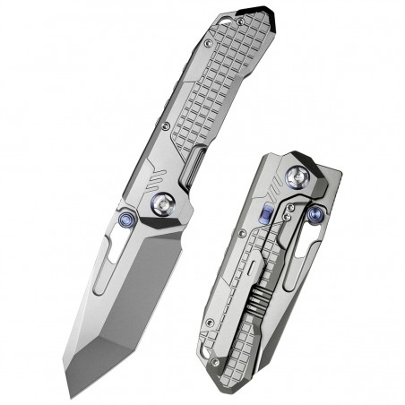 Nóż składany Remette RT-Cool Leopard Gray Sandblasting Titanium, Pearlescent M390 (RTKS-T)